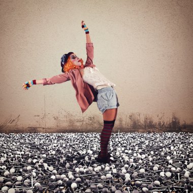 Katta yürüyüş palyaço