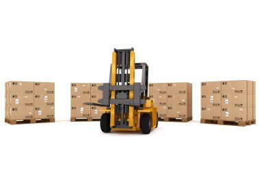 kutuları Paketli vinç yükleme