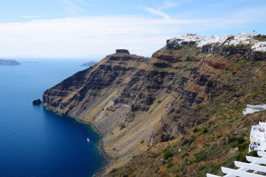 Görünüm fira town, santorini Island, Yunanistan