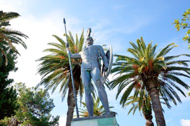 Achilleion, Corfu Island, Yunanistan ın Aşil'in heykeli
