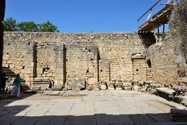 Die Mauer Der Kirche Nikolaus Myra Türkei — Stockfoto