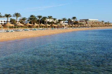 Lüks otelin kumsalı, Sharm el Sheikh, Mısır
