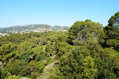 The view from Castell de Bellver castle, Mallorca island, Spain