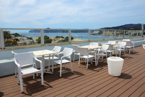 Sea View Outdoor Restaurant Luxury Hotel Mallorca Spain — Stock Photo, Image