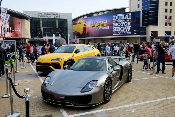 Dubai Émirats Arabes Unis Novembre Porsche 918 Spyder Sportscar Sera — Photo