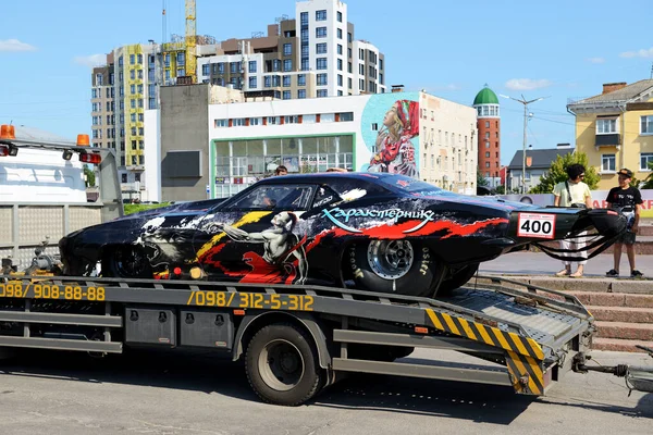 Bila Tserkva Július Drag Racing Car Professional Ukrainian Drag Racing — Stock Fotó