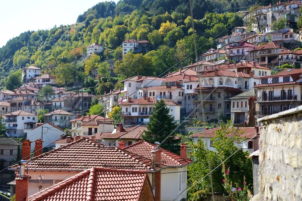 Huizen Metsovo Grieks Dorp Griekenland — Stockfoto