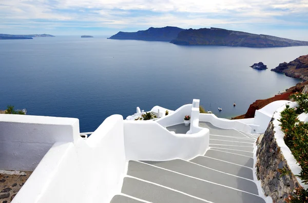 Schody na wyspie santorini, Grecja — Zdjęcie stockowe