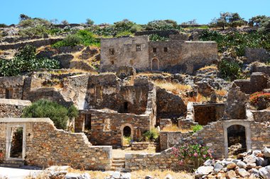 binaların spinalonga Adası, crete, Yunanistan
