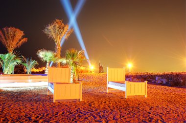 gece aydınlatma daki lüks otel Beach palm jumeirah adam