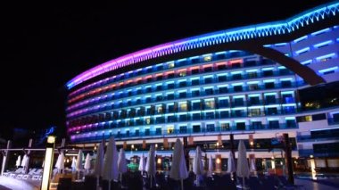 gece aydınlatma, antalya, Türkiye'de lüks otel inşa aşağı kaydırma