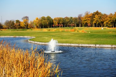 Novi Petrivtsi, Ukrayna - 14 Ekim: Golf Sahası içinde Mezhigirya 