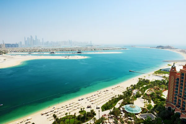 Nézd a Jumeirah Palm mesterséges sziget, Dubai, Egyesült Arab Emírségek — Stock Fotó