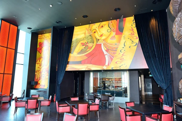 The restaurants interior of JW Marriott Marquis Dubai hotel — Stock Photo, Image