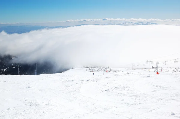 Die Piste im Skigebiet strbske pleso, hohe Tatra, Slowakei — Stockfoto