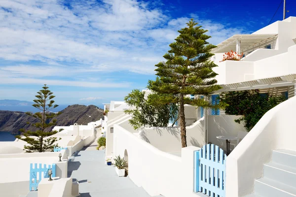 Villorna på lyxhotell, Santorini island, Grekland — Stockfoto