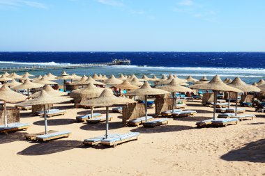 Lüks otelin kumsalı, Sharm el Sheikh, Mısır