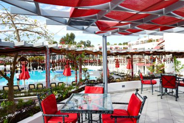 recreatiegebied voor shisha roken in het populaire hotel, sharm el sh