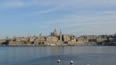 Günbatımı, Sliema, Malta Valletta üzerinde görünümünde