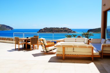 spinalonga Adalar manzaralı lüks otel Deniz Manzaralı Teras