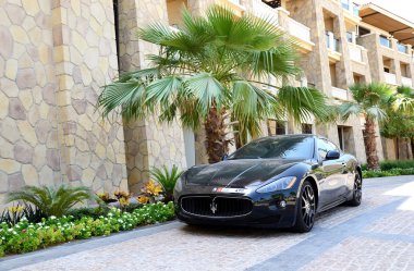 Dubai, Birleşik Arap Emirlikleri - 9 Eylül: Maserati Granturismo araba lüks olduğunu
