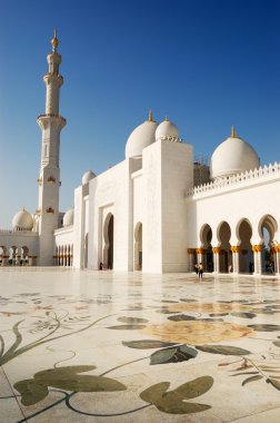 Sheikh zayed Ulu Camii sırasında günbatımı, abu dhabi, Birleşik Arap Emirlikleri