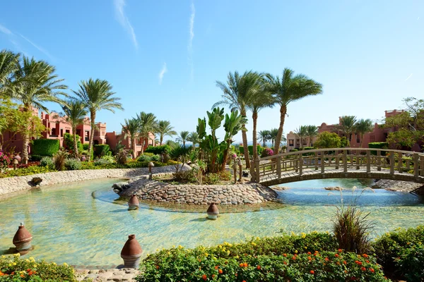 The recreation area of luxury hotel, Sharm el Sheikh, Egypt — Stock Photo, Image