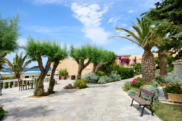 The recreation area at luxury hotel, Crete, Greece — Stock Photo, Image