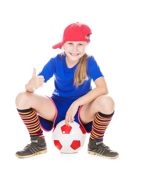 Schöne Gir mit einem Ball. — Stockfoto