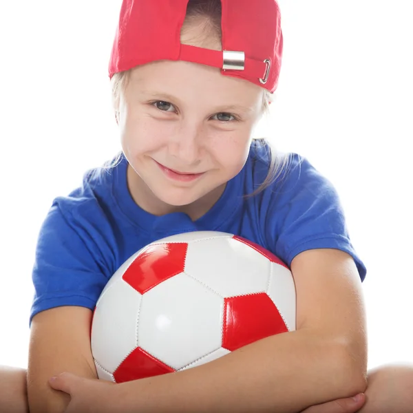 Schöne Gir mit einem Ball. — Stockfoto