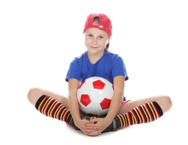 Schöne Gir mit einem Ball. — Stockfoto