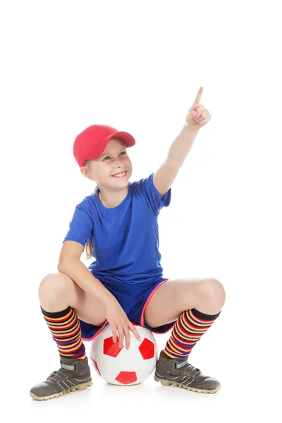 Schöne Gir mit einem Ball. — Stockfoto