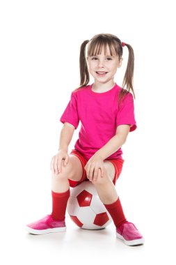 Bir top ile güzel kız.