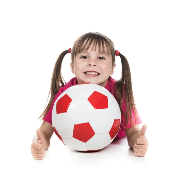 Bambina giocatore di calcio . — Foto Stock