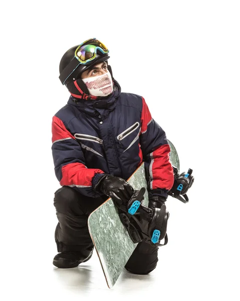 Férfi snowboardos a fórumon. — Stock Fotó