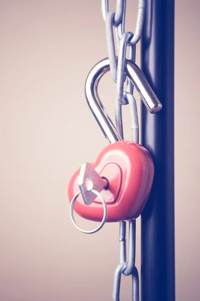 Lock in the form of a heart. — Stock Photo, Image