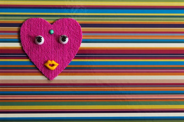 Corazón divertido con ojos . —  Fotos de Stock