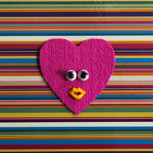 Corazón divertido con ojos . — Foto de Stock