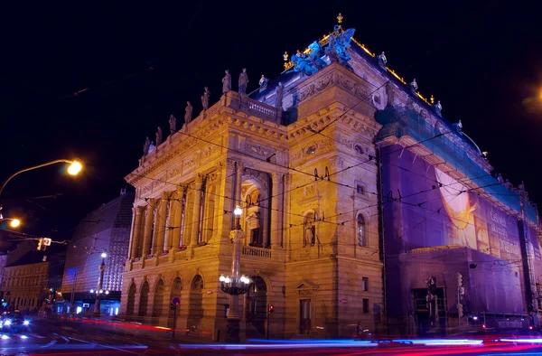 Прага вночі. Тетра — стокове фото