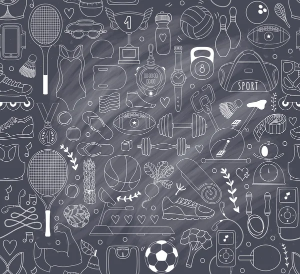 Doodle éléments sportifs — Image vectorielle