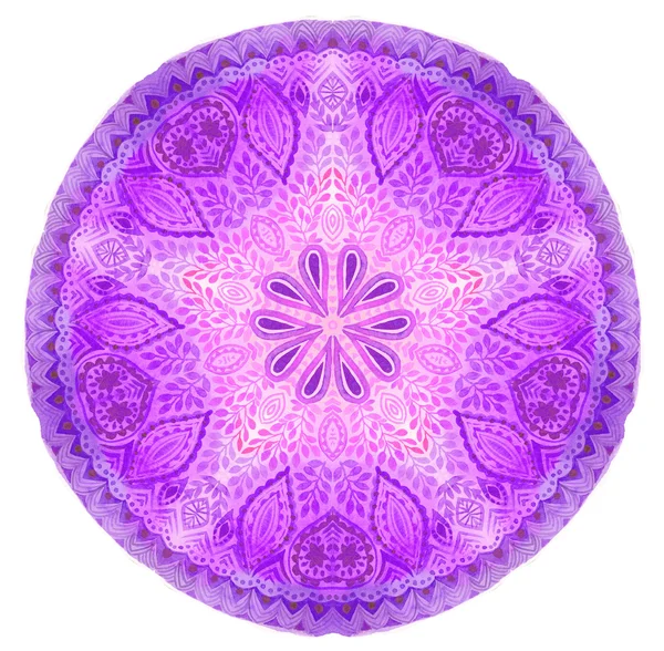 Mandala acquerello. Arredamento per il vostro disegno, ornamento di pizzo . — Foto Stock