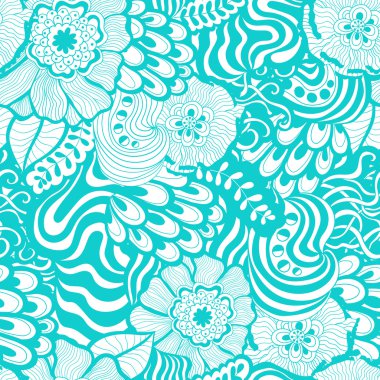 Vektör Dikişsiz soyut çizilmiş desen tasarım