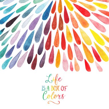Vector watercolor colorful abstract background. clipart
