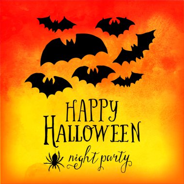 Vektör mutlu Cadılar Bayramı tebrik kartı