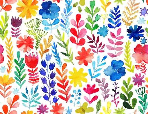 Vector pattern with flowers and plants. — Stock Vector