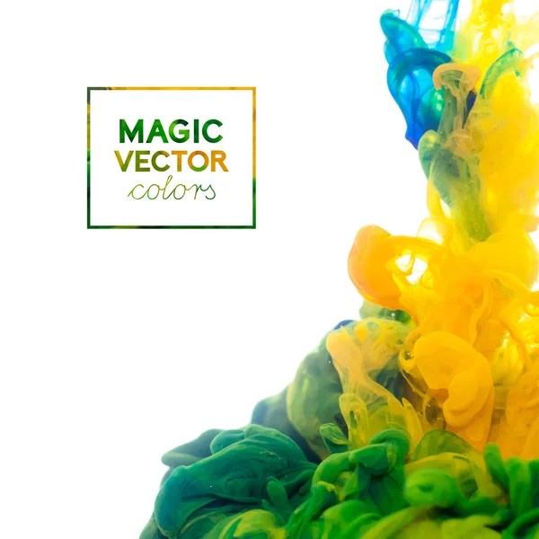 Tinta vectorial arremolinada en agua — Vector de stock
