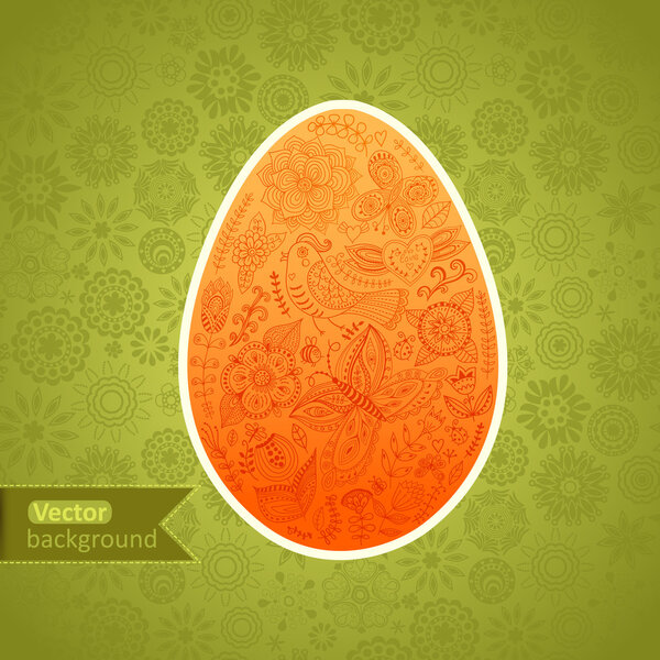 Easter egg made of flowers