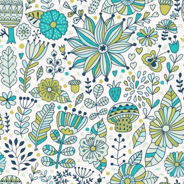 El çizmek çiçekler ve yapraklar