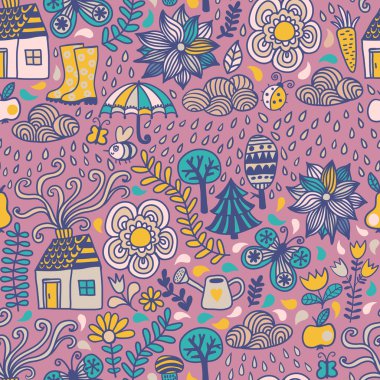 El çizmek sonbahar karalamalar kartı