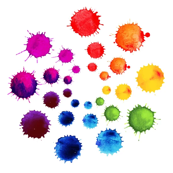 抽象的花制成的水彩 blob — 图库矢量图片